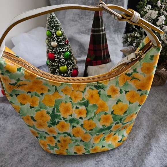 Dooney & Bourke Petunia Flower Floral Bucket Bag and matching Wristlet - Picture 3 of 6